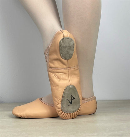 Split Sole Leather Ballet Shoes (Prima Pink)