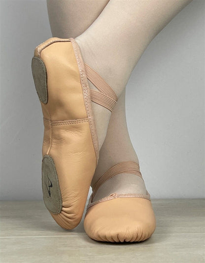 Split Sole Leather Ballet Shoes (Prima Pink)