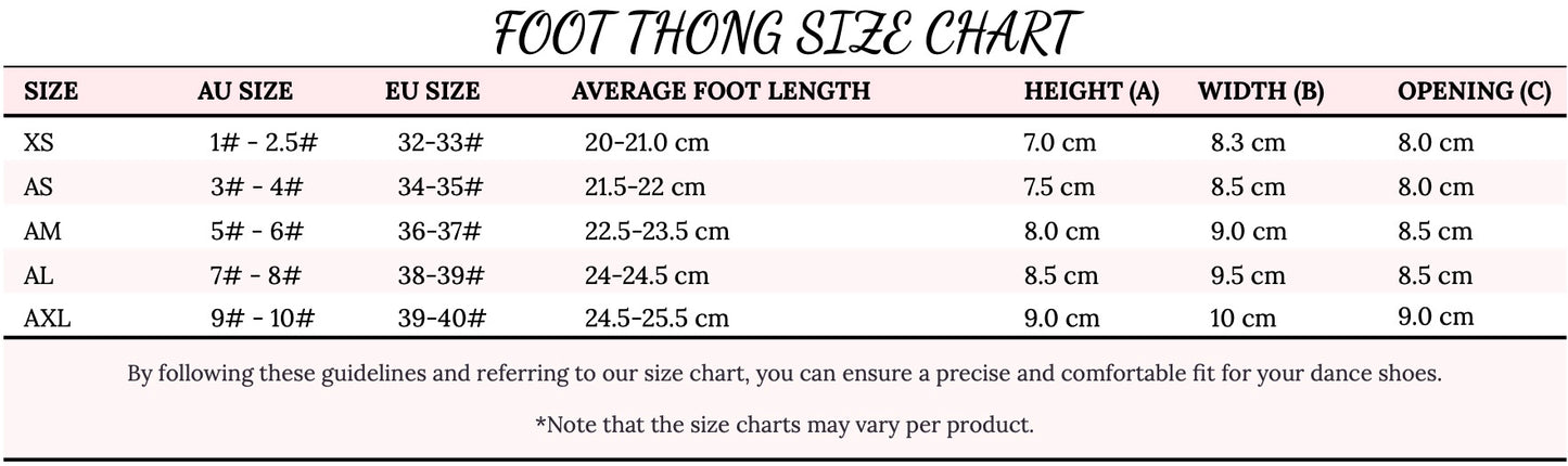 Deluxe Stretch Lycra Dance Paws, Foot Thongs