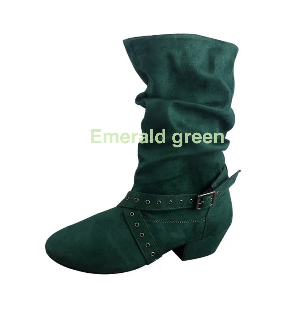 Practice Line dance Boots Faux Suede Mid-calf