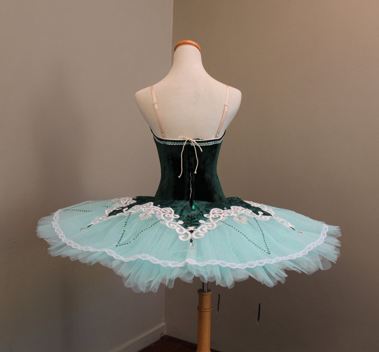 Ballet Performance Tutu -- Performance Quality in Emerald forest velvet green