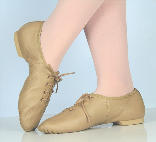 Lace up jazz shoes (Tan)