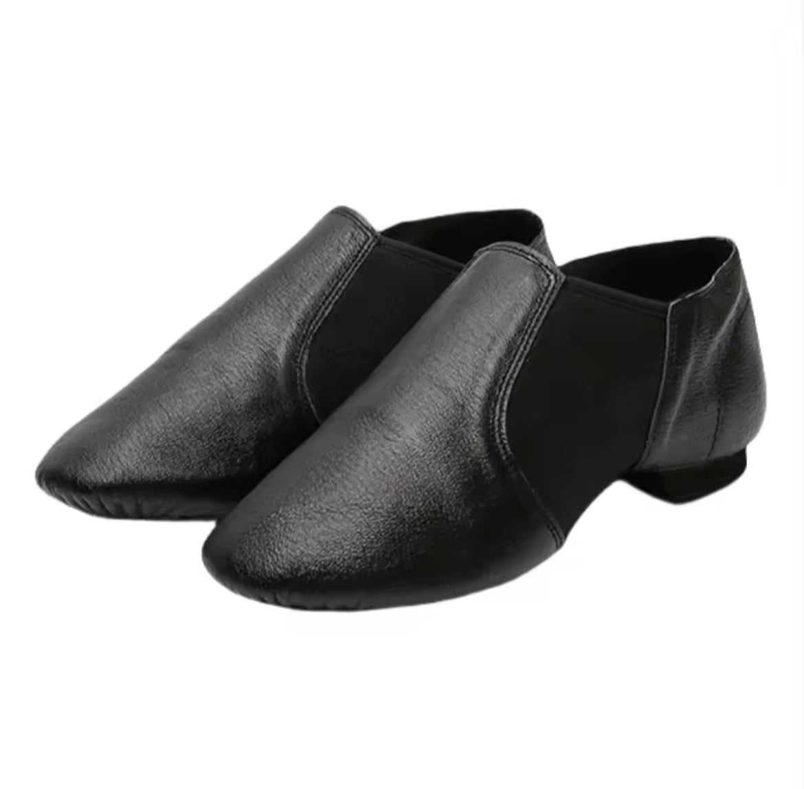 Slip on Jazz Booties (Black) Lycra arch fit