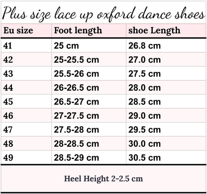 Unisex Plus size oxford dance shoe great for Line dance / Jazz / ballroom dance