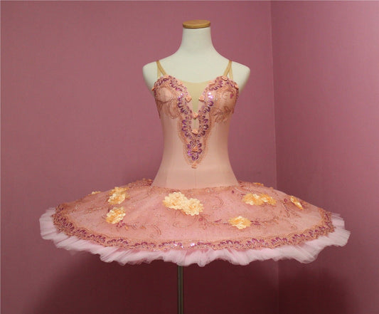 Ballet Performance Tutu: Peach colour for performance and competition